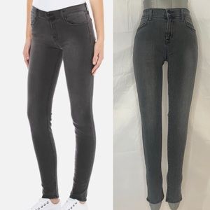 J Brand Mid-Rise Super Skinny Jeans in Night Bird